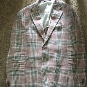 SUITSUPPLY Pink Checked Jacket 38L